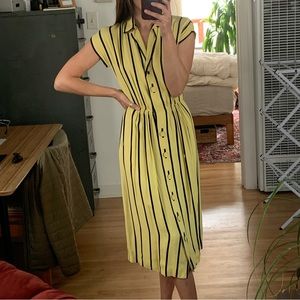 Vintage 1940’s Yellow Stripe Dress